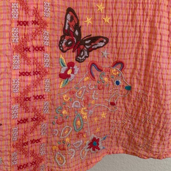 Johnny Was Olinda puff sleeve effortless blouse medium EUC - Picture 5 of 9